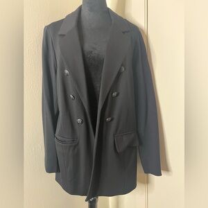 Elegant Black Double-Breasted Blazer